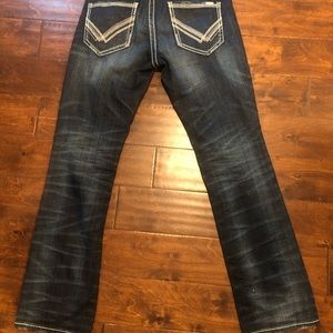 Men’s BKE BUCKLE BLACK jeans. Dark blue wash.